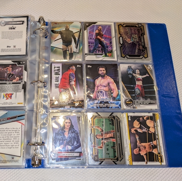 wwe trading card binder WWE Wrestling Trading Cards Binder Collection 🏆 100 WWE Wrestling Card Lot